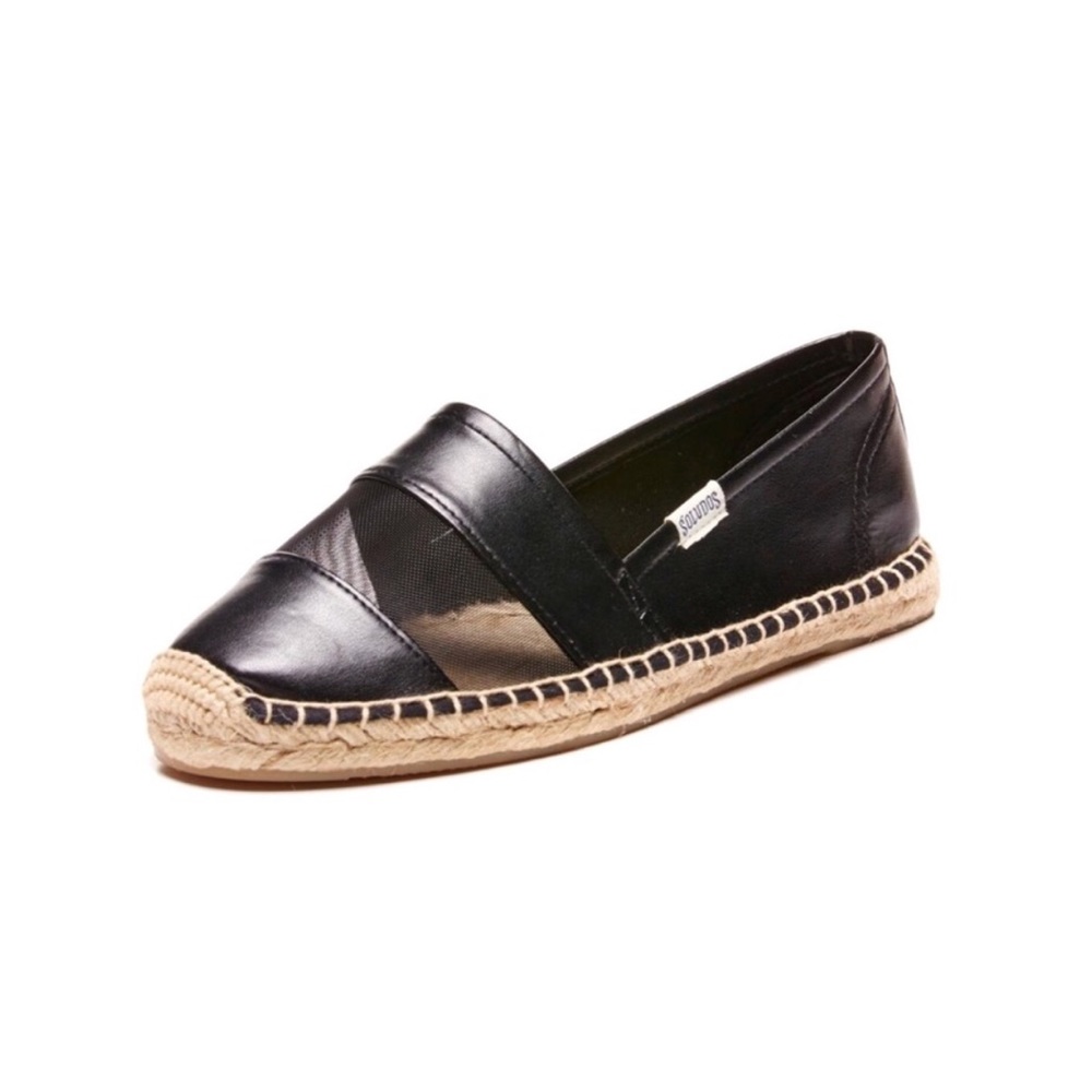Soludos vegan leather slip on espadrilles